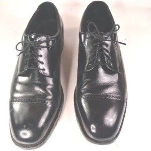Florsheim‎ Mens Canton Black Cap Toe Oxfords Shoes 12 Medium (D) with Box